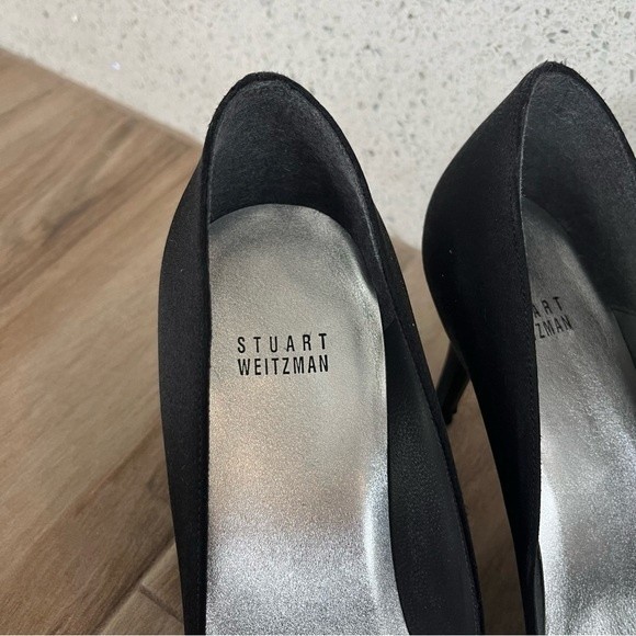 STUART WEITZMAN Lace/Satin Peep Toe Pumps Size 9 - Picture 4 of 7